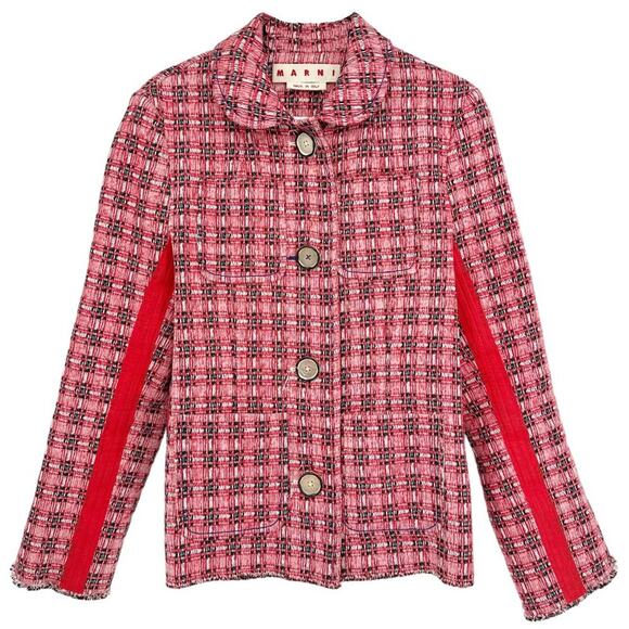 MARNI Plaid Tweed Jacket IT38 - Picture 5 of 14